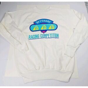 Vintage Spalding Offshore‎ Racing Competition Crewneck Sweatshirt Large